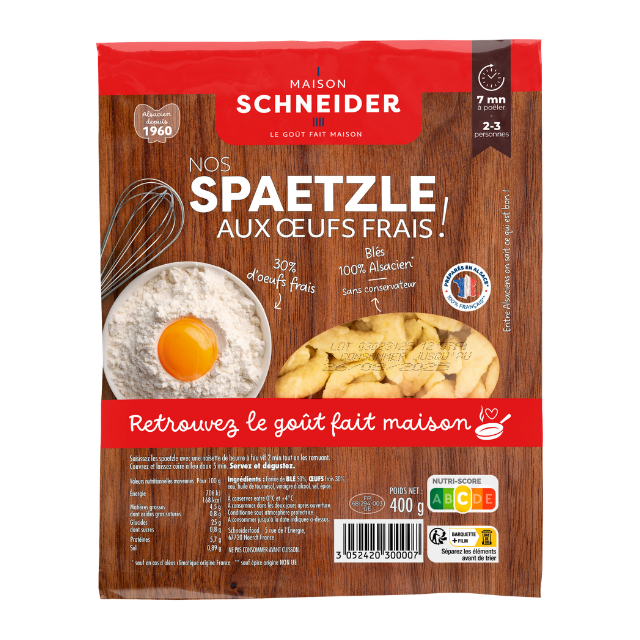 Spaetzle : pâte fraîche alsacienne aux oeufs